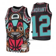 Maglia Memphis Grizzlies Ja Morant #12 Mitchell & Ness Big Face Nero