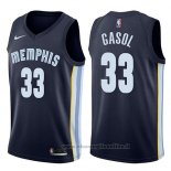 Maglia Memphis Grizzlies Marc Gasol NO 33 Icon 2017-18 Blu