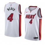 Maglia Miami Heat Briante Weber NO 4 Association 2018 Bianco