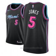 Maglia Miami Heat Derrick Jones NO 5 Citta 2018-19 Nero