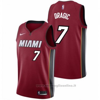 Maglia Miami Heat Goran Dragic NO 7 2017-18 Rosso