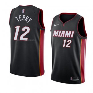 Maglia Miami Heat Heat Emanuel Terry NO 12 Icon 2018 Nero