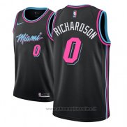 Maglia Miami Heat Josh Richardson NO 0 Citta 2018-19 Nero