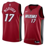 Maglia Miami Heat Rodney McGruder NO 17 Statement 2018 Rosso