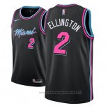 Maglia Miami Heat Wayne Ellington NO 2 Citta 2018-19 Nero