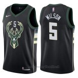 Maglia Milwaukee Bucks D.j. Wilson NO 5 Statement 2017-18 Nero