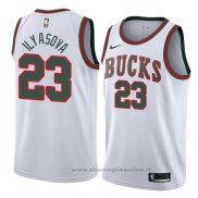 Maglia Milwaukee Bucks Ersan Ilyasova NO 23 Classic 2018 Bianco