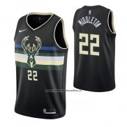 Maglia Milwaukee Bucks Khris Middleton #22 Statement 2020 Nero