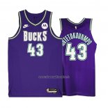 Maglia Milwaukee Bucks Thanasis Antetokounmpo #43 Classic 2022-23 Viola