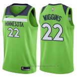 Maglia Minnesota Timberwolves Andrew Wiggins NO 22 Statement 2017-18 Verde