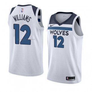 Maglia Minnesota Timberwolves C. J. Williams NO 12 Association 2018 Bianco