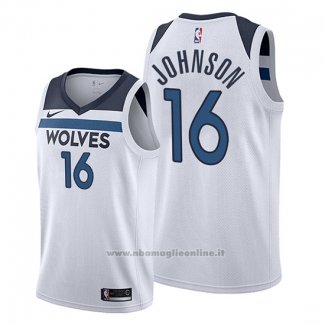 Maglia Minnesota Timberwolves James Johnson NO 16 Association 2019-20 Bianco