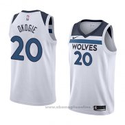 Maglia Minnesota Timberwolves Josh Okogie NO 20 Association 2018 Bianco