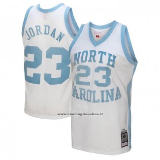 Maglia NCAA North Carolina Tar Heels Michael Jordan #23 Mitchell & Ness 1983-84 Bianco