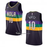 Maglia New Orleans Pelicans Jaxson Hayes #10 Citta 2022-23 Viola