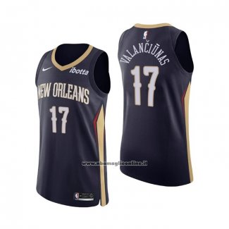 Maglia New Orleans Pelicans Jonas Valanciunas #17 Icon Autentico Blu