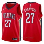 Maglia New Orleans Pelicans Jordan Crawford NO 27 Statement 2017-18 Rosso