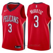 Maglia New Orleans Pelicans Nikola Mirotic NO 3 Statement 2017-18 Rosso