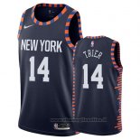 Maglia New York Knicks Allonzo Trier NO 14 Citta 2019 Blu