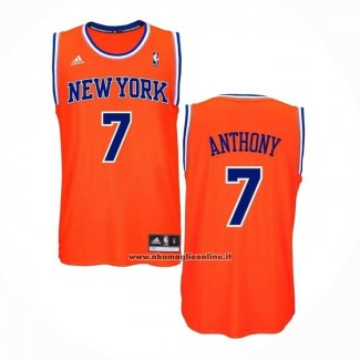 Maglia New York Knicks Carmelo Anthony #7 Arancione