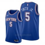 Maglia New York Knicks Dennis Smith Jr. NO 5 Statement Blu
