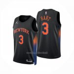 Maglia New York Knicks Josh Hart No 3 Statement 2025-26 Nero
