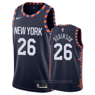 Maglia New York Knicks Mitchell Robinson NO 26 Citta 2019 Blu
