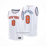 Maglia New York Knicks Og Anunoby No 8 Association 2025-26 Bianco