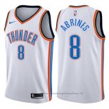 Maglia Oklahoma City Thunder Alex Abrines NO 8 Swingman Association 2017-18 Bianco