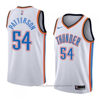 Maglia Oklahoma City Thunder Patrick Patterson NO 54 Association 2018 Bianco