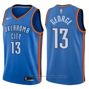 Maglia Oklahoma City Thunder Paul George NO 13 2017-18 Blu