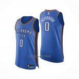 Maglia Oklahoma City Thunder Russell Westbrook #0 Icon Autentico Blu