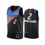 Maglia Oklahoma City Thunder Shai-Gilgeous Alexander #2 Citta 2020-21 Nero