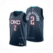 Maglia Oklahoma City Thunder Shai Gilgeous Alexander No 2 Citta 2025-26 Blu