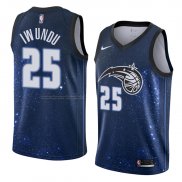 Maglia Orlando Magic Wes Iwundu NO 25 Citta 2018 Blu