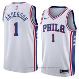 Maglia Philadelphia 76ers Justin Anderson NO 1 Association 2018 Bianco