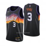 Maglia Phoenix Suns Chris Paul #1 Citta 2020-21 Nero