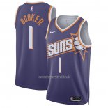 Maglia Phoenix Suns Devin Booker #1 Icon 2023-24 Viola