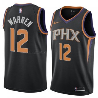 Maglia Phoenix Suns Tj Warren NO 12 Statement 2018 Nero