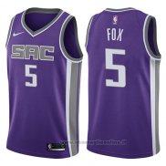 Maglia Sacramento Kings De'Aaron Fox NO 5 Icon 2017-18 Viola
