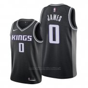 Maglia Sacramento Kings Justin James NO 0 Statement 2019-20 Nero