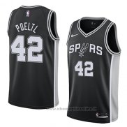 Maglia San Antonio Spurs Jakob Poeltl NO 42 Icon 2018 Nero