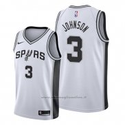 Maglia San Antonio Spurs Keldon Johnson NO 3 Association 2019-20 Bianco