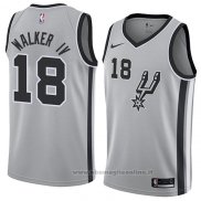 Maglia San Antonio Spurs Lonnie Walker IV NO 18 Statement 2018 Grigio