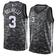 Maglia San Antonio Spurs Marco Belinelli NO 3 Citta 2018 Grigio