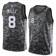 Maglia San Antonio Spurs Patty Mills NO 8 Citta 2018 Grigio