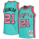 Maglia San Antonio Spurs Tim Duncan #21 Mitchell & Ness 1998-99 Verde