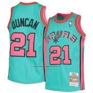 Maglia San Antonio Spurs Tim Duncan #21 Mitchell & Ness 1998-99 Verde
