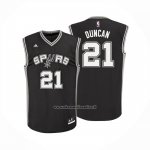 Maglia San Antonio Spurs Tim Duncan No 21 Icon Nero