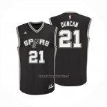 Maglia San Antonio Spurs Tim Duncan No 21 Icon Nero